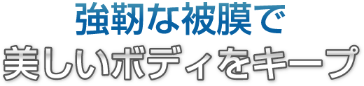 強靭な皮膜で美しいボディをキープ 強靭な皮膜で美しいボディをキープ